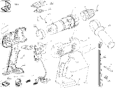 Exploded Diagram A Diagram and Parts List for TVH1800K2 Type 1 Black and Decker Hammer Drill